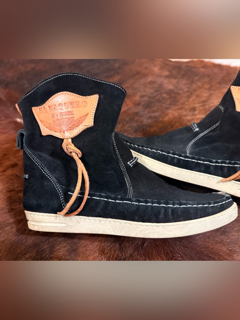 Vaquero Black Suede Apache Ankle Bootie